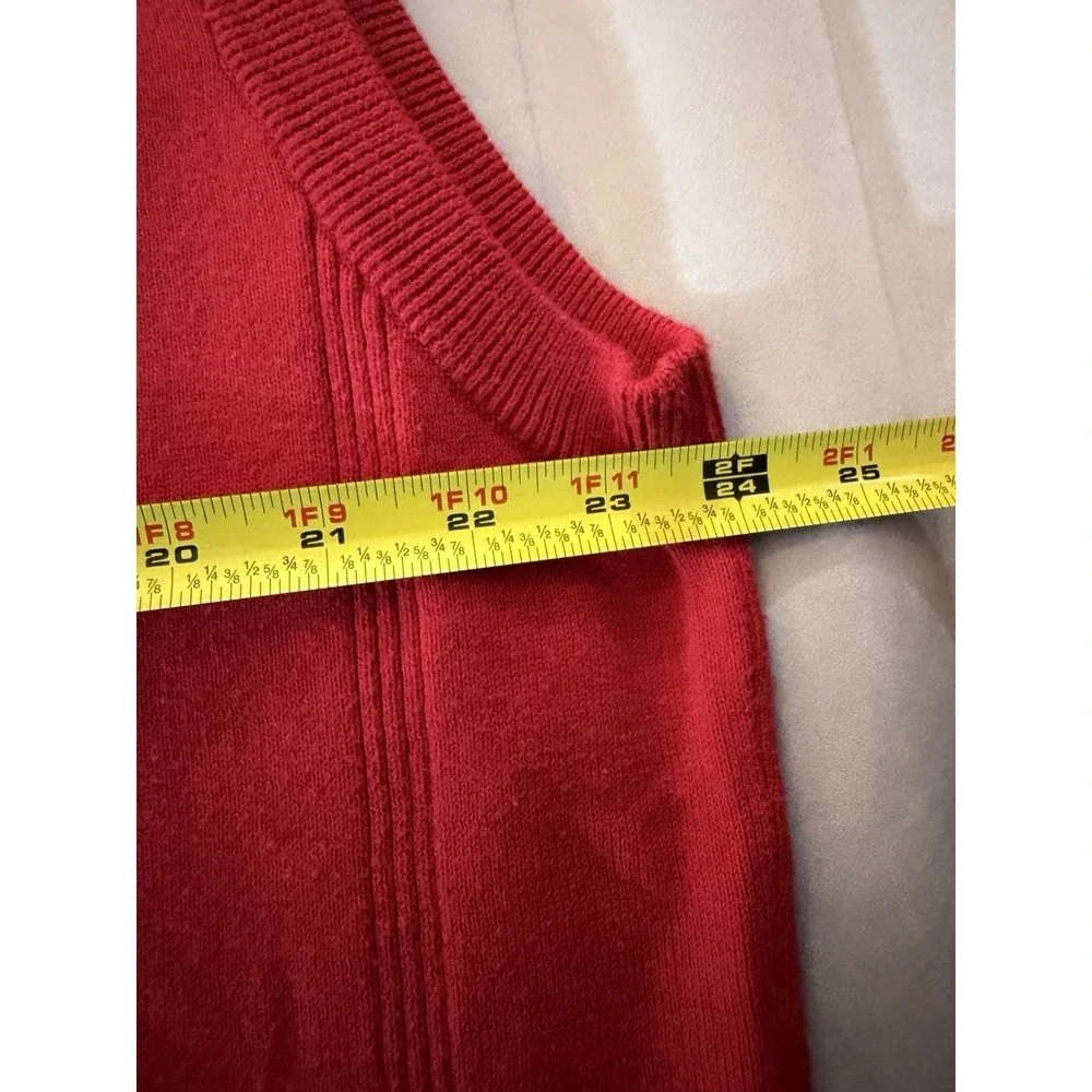 Adidas University of Wisconsin Badgers Men's 2XL Red Knit Sweater Vest Vtg